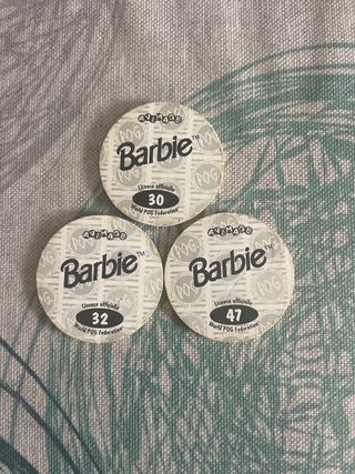Set 3 Pog Barbie Mattel 1995-1996