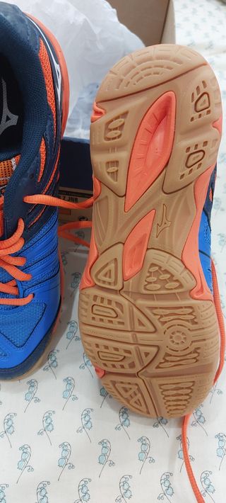 Scarpe Mizuno Volley Blu Arancio Nuove 38.5