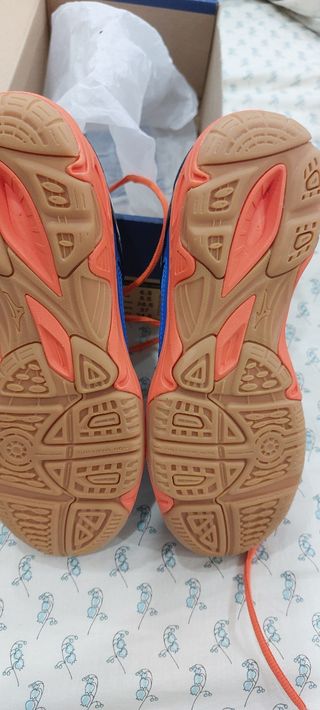 Scarpe Mizuno Volley Blu Arancio Nuove 38.5