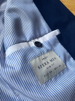 Chaqueta Americana Zara Azul Marino