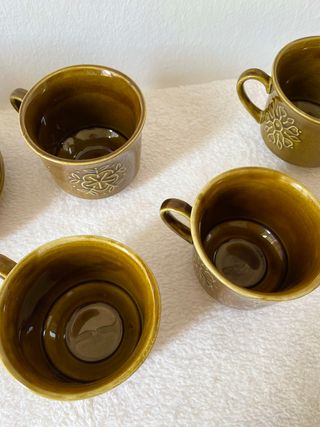 Set 5 Tazas y Platillos Antiguos