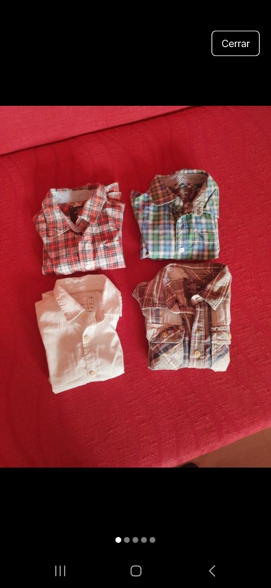 Lote 4 Camisas Manga Larga Niño