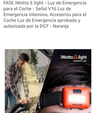 Luz Emergencia Coche Homologada V16 Naranja