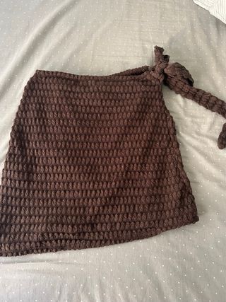 Minifalda marrón Pull&Bear