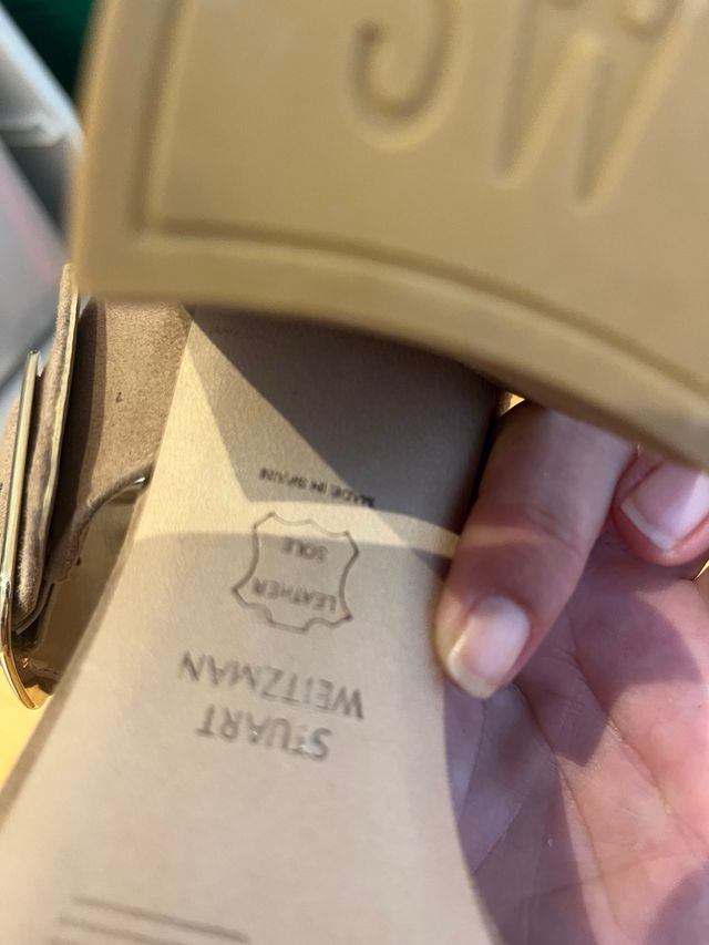 Sandalias Stuart Weitzman Beige Hebilla Talla 36.5