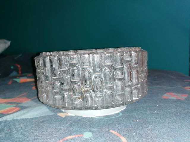 Lampada a soffitto in vetro trasparente