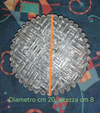 Lampada a soffitto in vetro trasparente