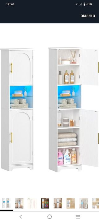 Arredo bagno bianco e oro