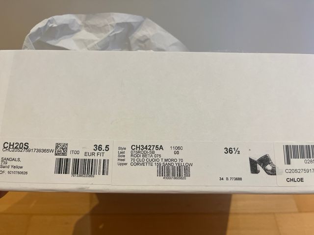 Sandalias Chloe Tacón Ancho off white