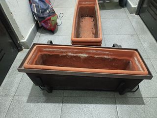 Jardineras (4)Rectangulares con Soportes, 4 unidad