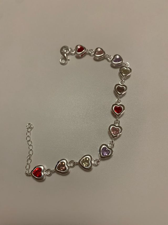 bracciale con cuori in argento 925