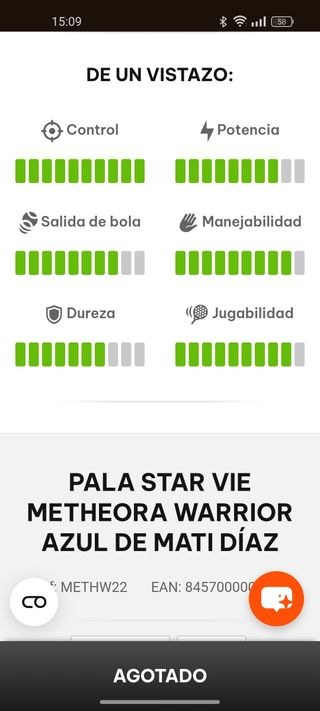 Starvie Metheora Warrior Pala Pádel Nueva 