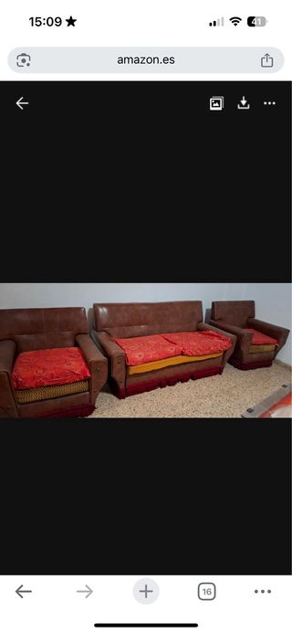 Conjunto sofá y sillones vintage