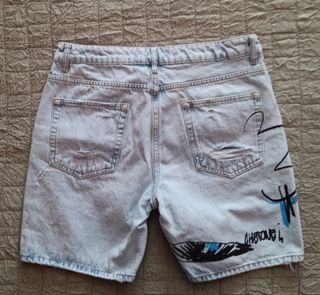 Bermuda Vaquera Zara Hombre Talla L