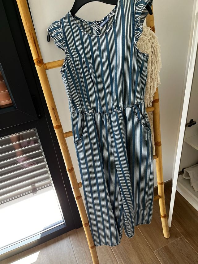 Mono largo niña rayas