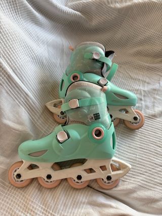 Patines de decatlón ajustables color menta