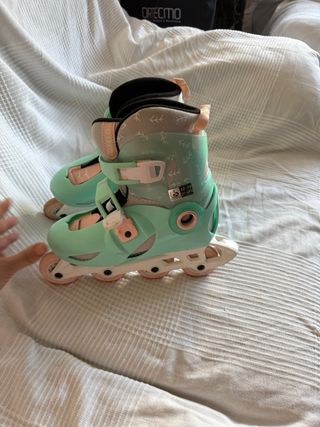 Patines de decatlón ajustables color menta