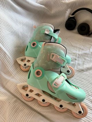 Patines de decatlón ajustables color menta