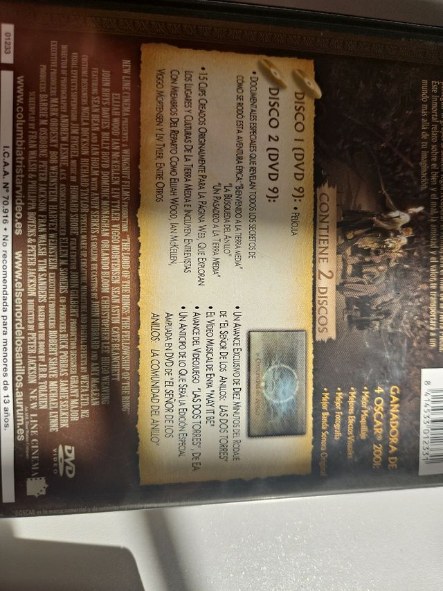 Películas El Señor de los Anillos DVD + extras