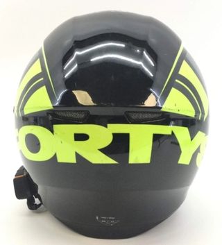 Casco AGV Negro con Visera Naranja