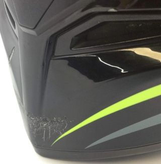 Casco AGV Negro con Visera Naranja