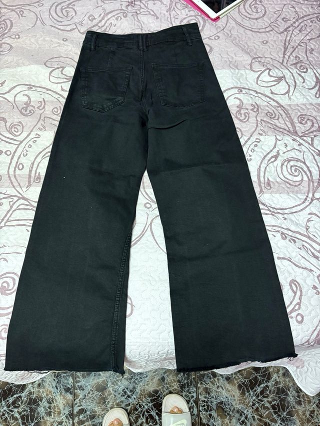 Pantalones anchos mujer negros