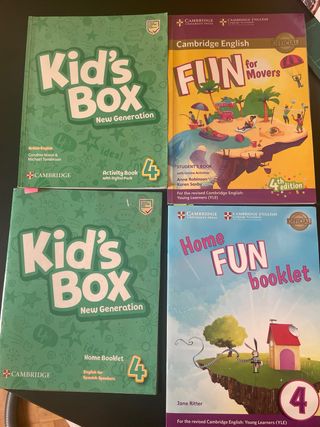 4 libros de actividades de inglés