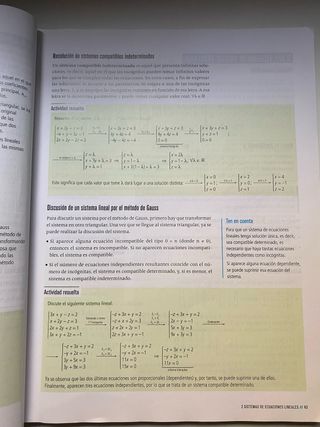 Libro Matemáticas de segundo de Bachillerato