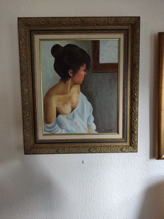 Cuadro al óleo mujer