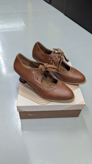 Zapatos Mary Jane Vintage Marrones