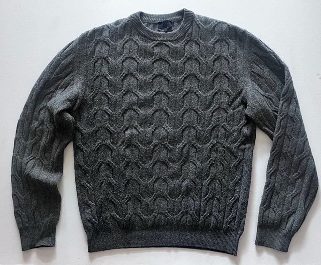 Jersey Lanvin hombre trenzado gris