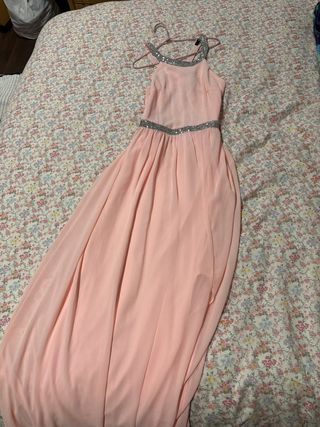 Vestido largo fiesta rosa