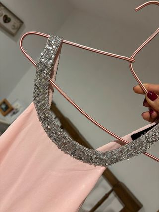 Vestido largo fiesta rosa