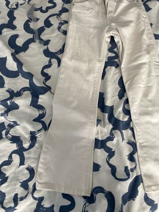 Pantalones anchos Pull&Bear blancos talla 32