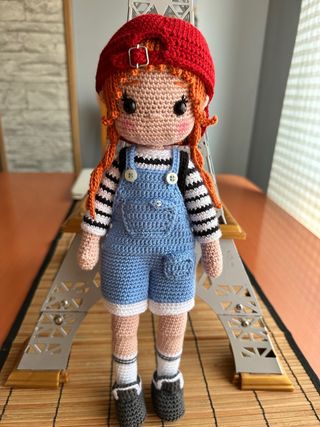 Muñeca Amigurumi Hecha a Mano 33 cm