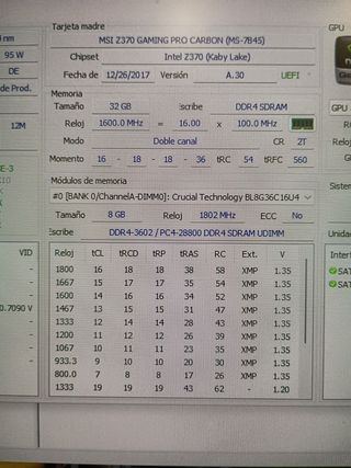 PC Gaming Intel i7-8700k, RTX 3070, 32 GB de RAM