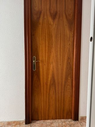 Puerta interior madera oscura 211 x 72 x 3.5 cm