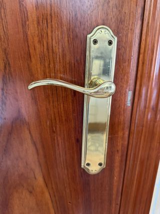 Puerta interior madera oscura 211 x 72 x 3.5 cm