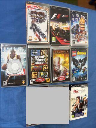 Lote 8 Juegos PSP: Tekken, F1, Buzz, GTA, God of W