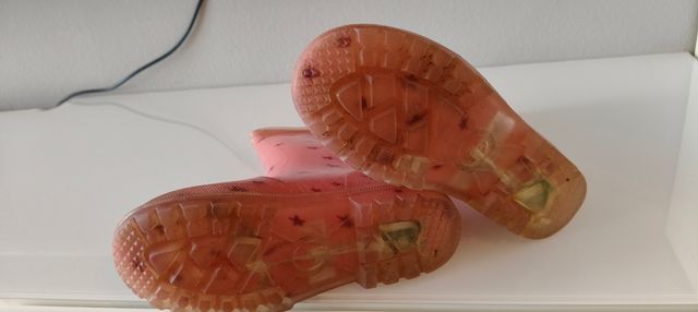 Botas de agua rosas con estrellas T-32
