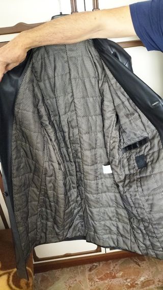 Cappotto in pelle nero