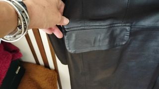 Cappotto in pelle nero