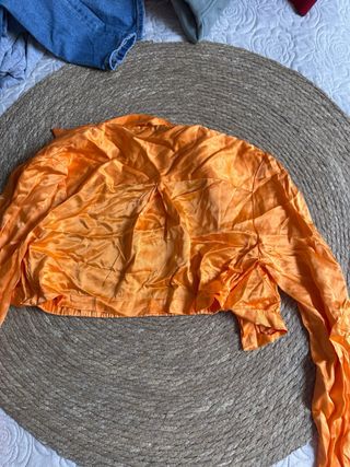 Blusa Zara Naranja Talla Única