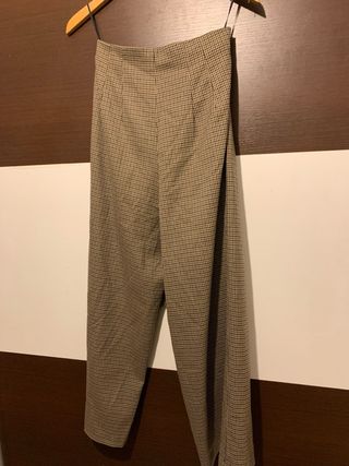 Pantalones Zara Mujer Beige/Marrón