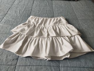Falda Mango Niña Blanca Talla 10/11 Años