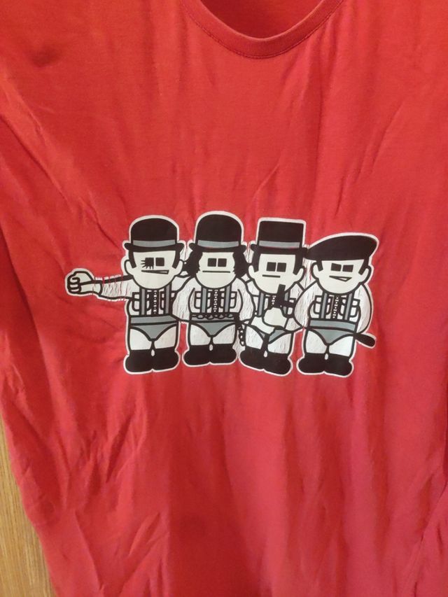 Maglia rossa Lucky Men con stampa TG M/L