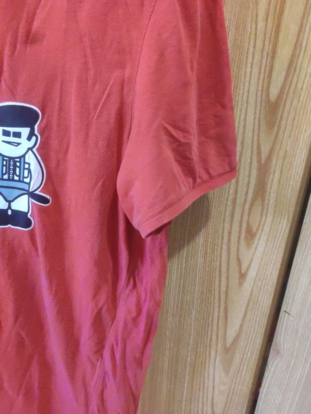 Maglia rossa Lucky Men con stampa TG M/L