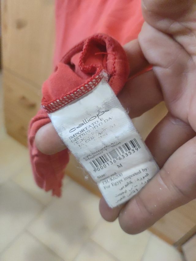 Maglia rossa Lucky Men con stampa TG M/L