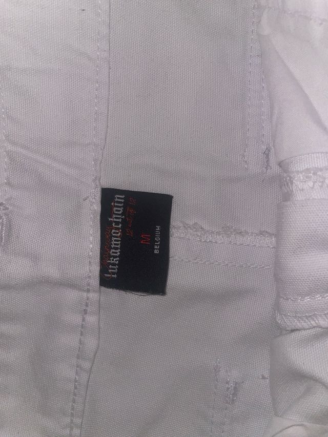 Pantalón Cargo Blanco Lukamachain Talla M