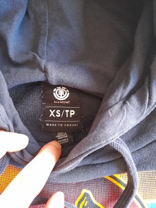 Sudadera Element Azul con Capucha